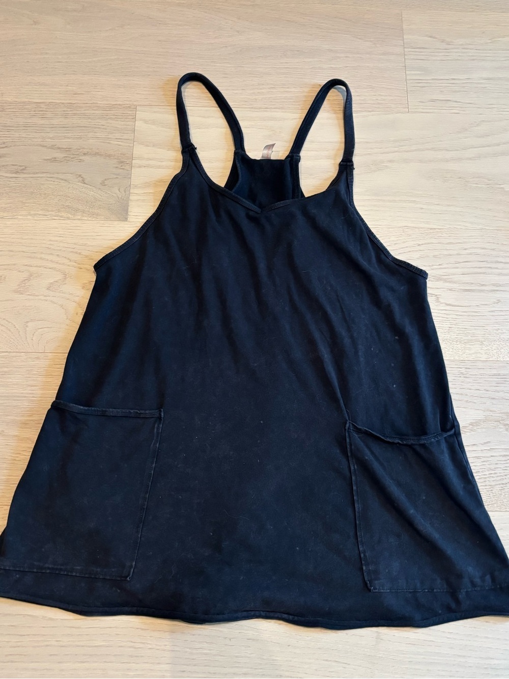 Free People Black Pocket Racerback Romper